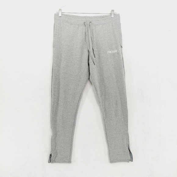 Gymshark Logo Grey Zip Leg Sweatpants Joggers P4801 - Picture 1 of 11